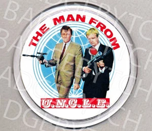 THE MAN FROM U.N.C.L.E. round drinks COASTER - RETRO CLASSIC! Style 'B' uncle - Picture 1 of 2