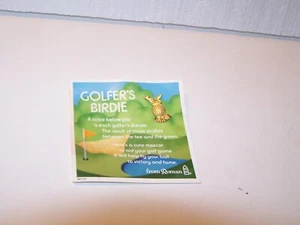 Vintage 1991 Roman Inc Golfer's Birdie pin award # 15341 New on the card - Picture 1 of 3