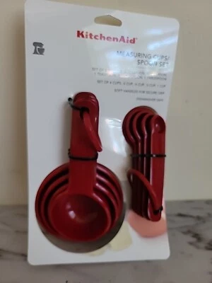 KitchenAid Empire Red Measuring Cups & Spoons 9 Pc Set Brand New Sold Seperately - Image 1 of 4