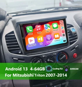 4-64GB Wireless CarPlay radio head unit Upgrade Kit For Mitsubishi Triton2007-14 - Picture 1 of 14