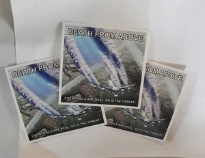 CHEMTRAILS STICKERS PACK OF THREE (3) ***WORLDWIDE 🌐 SHIPPING*** - Picture 1 of 12