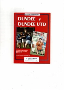 1987 Dundee v Dundee United Scottish Cup Semi Final Football Programme - Picture 1 of 2