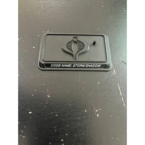 GI Joe Figure Name Plate Display Stand / Base 2007 2008 Code name Storm Shadow - Picture 1 of 2