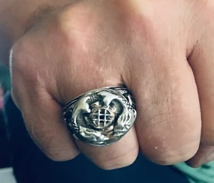 USN Saturation Divers Ring Bronze sterling silver - Picture 1 of 5