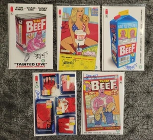 The Beef Comic 2018 #1 2 3 4 5 Series Signed Richard Starkings Image Autographed - Picture 1 of 10