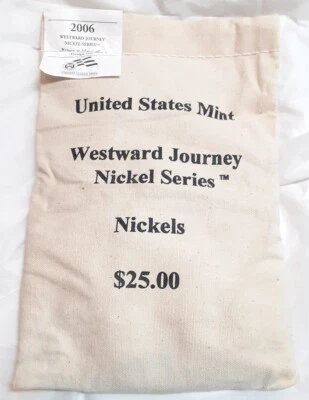 2006 Westward Journey Return to Monticello D Nickels Sealed $25.00 US Mint Bag - Image 1 of 2