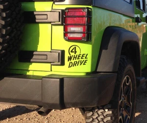 Calcomanía Willys tracción a las 4 ruedas para Jeep Wrangler Gladiator JL JT JK JKU XJ '07-24 - Imagen 1 de 5