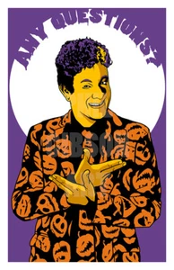 Original “Any Question?” David S Pumpkins Costume Art Print Poster Halloween - Picture 1 of 1