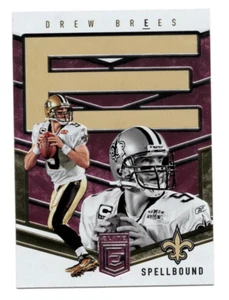Drew Brees 2018 Panini Elite SPELLBOUND Pink Parallel NFL Card LETTER E #SB-DB3 - Picture 1 of 2
