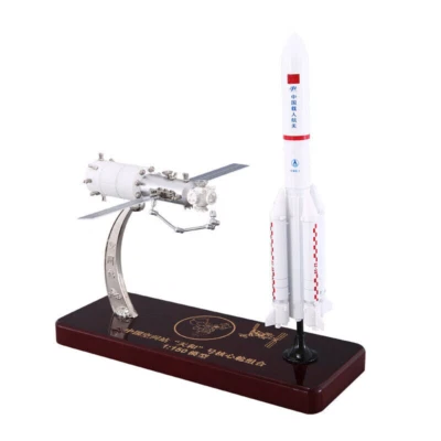 NEW 1:150 Long March 5 Rocket Alloy Simulation Spacecraft Satellite Model Figure - Image 1 of 4