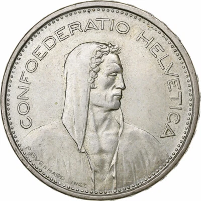 [#1307470] Switzerland, 5 Francs, Herdsman, 1966, Bern, Silver, EF, KM:40 - Image 1 of 2