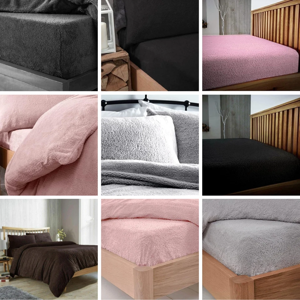 Teddy Bear Super Plush Warm Fuzzy Cuddly Fleece Thermal Bedding Fitted Sheets  - Image 1 of 1