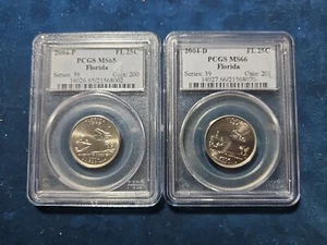 2004-P/D  Florida Quarter PCGS MS65/MS66 - Picture 1 of 2