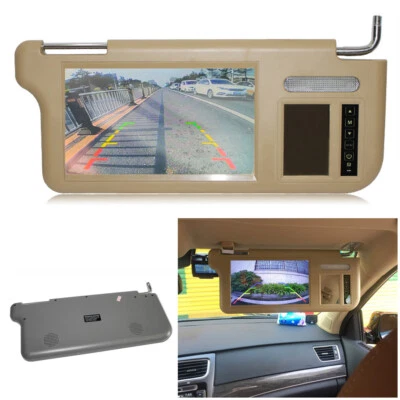 7 inch Car Sunvisor Rear View Mirror Screen LCD Monitor DVD/VCD/GPS/TV Sun Visor - Image 1 of 4