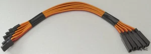 (5) JR / Hitec Servo Extensions Leads - 15CM / 6 inch 26awg Flat Wire - Picture 1 of 1