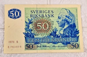 Riksbank sueco 50 coronas 1976 S, serie E - Imagen 1 de 2