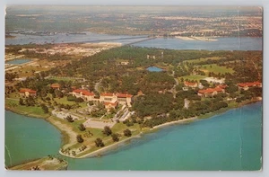 Cartolina Bay Pines FL U.S. Veterans Hospital veduta aerea Boca Ciega Bay - Foto 1 di 2