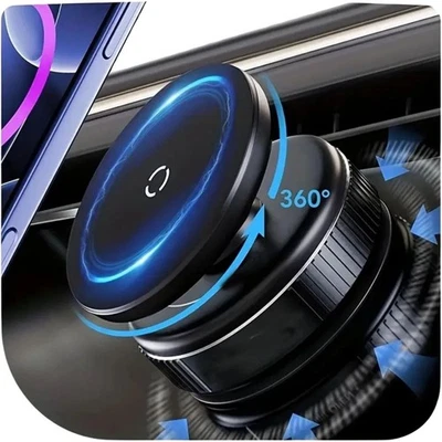 360° Rotation Strong Magnetic Mag Safe Air Vent Car Mount Dashboard Phone Holder - Image 1 of 4