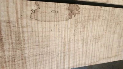 Bookmatch Maple Fiddleback Spalt #1039 L.18&1/4" W. 10&7/8" T. 7/16" Foto 1 de 4