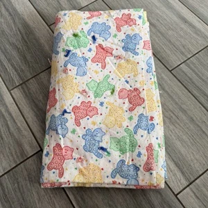 Girls Vintage Handmade Baby Blanket Pink & White Plaid Cat Print - Picture 1 of 5