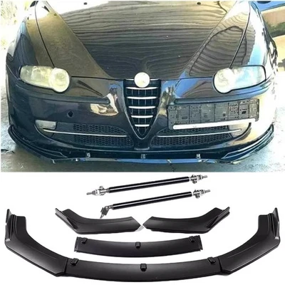 Front Bumper Lip Spoiler Splitter Kit + Strut Rods For Alfa Romeo 147 2001-2010 - image 1 of 4