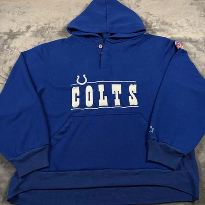 Vintage Indianapolis Colts Hoodie Mens XL Navy Starter Football NFL Fleece Lined - Image 1 of 4