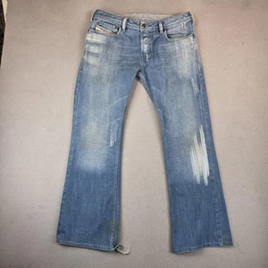 Jeans Diesel De Colección Para Hombre 33x30 Azul Zathan Bootcut Distressed 0084R Etiqueta 34x34 - Imagen 1 de 11