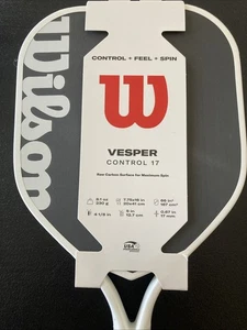 Wilson Vesper Control 17 Pickleball Paddle 8.1oz "BRAND NEW" 148LP - Picture 1 of 11