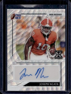2022 Pro Set Metal Joseph Ngata RC Wave Silver Rookie Auto #/40 Tigers - Image 1 of 2