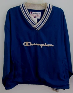 Champion Spell Out Vintage 90s Windbreaker Pullover Lined Jacket - Men’s Size L - Picture 1 of 16