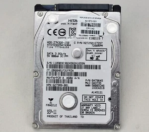 Hitachi HTS723225A7A364 250GB 2.5" 7mm SATA Hard Drive - Picture 1 of 2