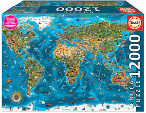 New Educa Jigsaw Puzzle 12 000 Pieces Tiles "Wonders of the World"