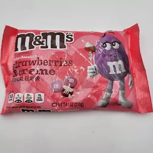 Caramelos de chocolate blanco M&M's Strawberries & Creme 7,44 oz BB 8/25 - Imagen 1 de 4
