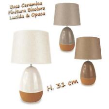 Lampada da Tavolo con base in ceramica bicolore lucido e opaco 31 cm 3 Colori