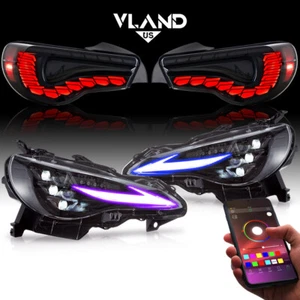 Faros RGB + Luz trasera LED HUMO para 12-20 Toyota GT86 Subaru BRZ con animación - Imagen 1 de 24