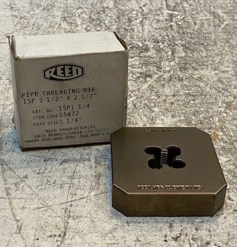 Reed Manufacturing 1SP1 1/4" Pipe Threading Die 2-1/2" X 2-1/2" - Image 1 of 4