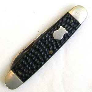 Winchester USA 1930th 2-blade Jack knife, "shield" jigged handle scales - Picture 1 of 8