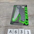 Schrade Knife Folder Black Grooved Aluminum Handle  SCH221BKCP-A Folding 