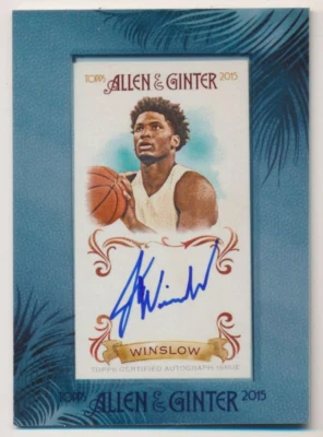 Justise Winslow 2015-16 Topps Allen & Ginter Autograph miami heat #AGA-JW Rookie - Image 1 of 2