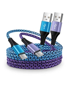 2Pack/6Ft USB C Cable, 3A USB a to USB C Fast Charger Cable for Iphone 16E 16 15 - Picture 1 of 12