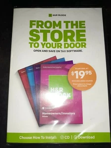 H&R Block Homeowners/Investors Deluxe Tax Software (PC, Mac, 2018) NEW - Picture 1 of 4