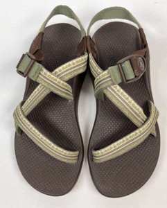 Chaco Z1 Green Sport Sandals Made In Colorado USA Vibram Womens 9W - Picture 1 of 7
