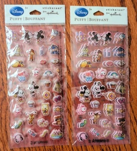 Lotto adesivi Disney Topolino ecc Puffy album 2 confezioni / 4 fogli Punzone - Foto 1 di 2