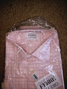 Gianfranco Ferre Men Designer Long Sleeve shirt - Size 16.5 (42) - Rare Fine - Picture 1 of 2