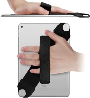 PU Leather Tablet Hand Strap Holder Swivel Handle Grip for All 9-10 Inch Tablets - Image 1 of 4