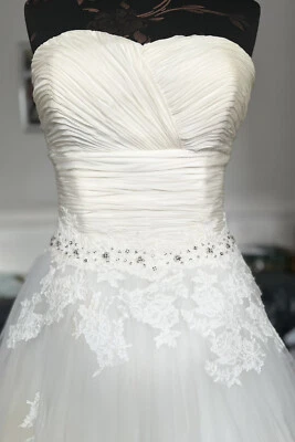 New Ivory And Co Anais (2) Ivory Silk And Tulle Wedding Dress Size 12 RRP £1500 - image 1 of 4