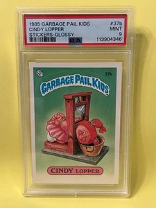 Cindy Lopper 1* 1985 Garbage Pail Kids Serie 1 1er BRILLANTE 37b PSA 9 MT Como Nuevo - Imagen 1 de 2