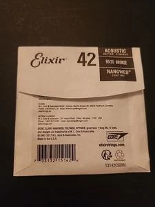 Elixier Saite 42 Akustik Nanoweb Beschichtung 80/20 toller Ton und lange Lebensdauer 1 Stück - Bild 1 von 3