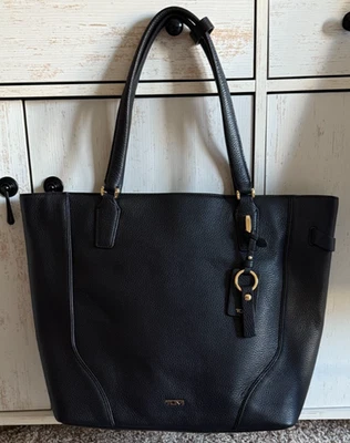 Tumi Stanton Nonie Leather Handbag Business Tote / Travel Laptop Briefcase Black - Image 1 of 4