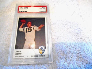 JACK KEMP 1961 Fleer (PSA 8) Unsigned Rookie Chargers Football Card - Picture 1 of 1
